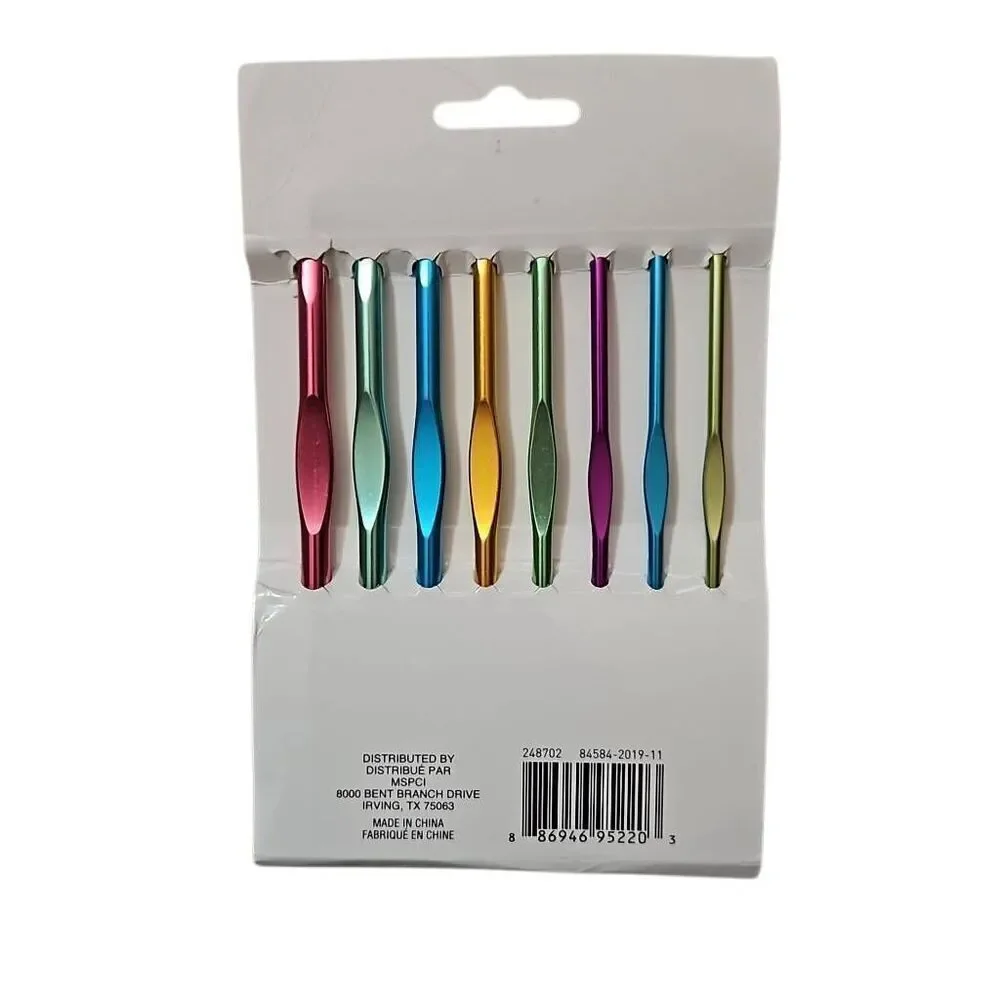 Loops & Threads Anodized Aluminum Crochet Hook 8 Piece Set